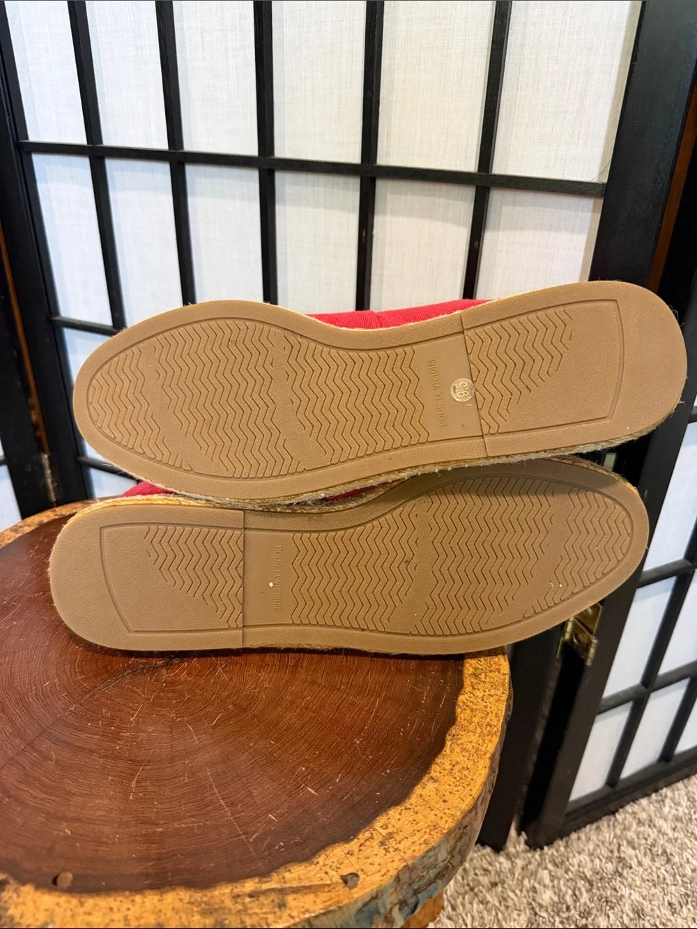 Pour La Victoire Red & Blue Espadrille-Style Slip-On EUC 9.5